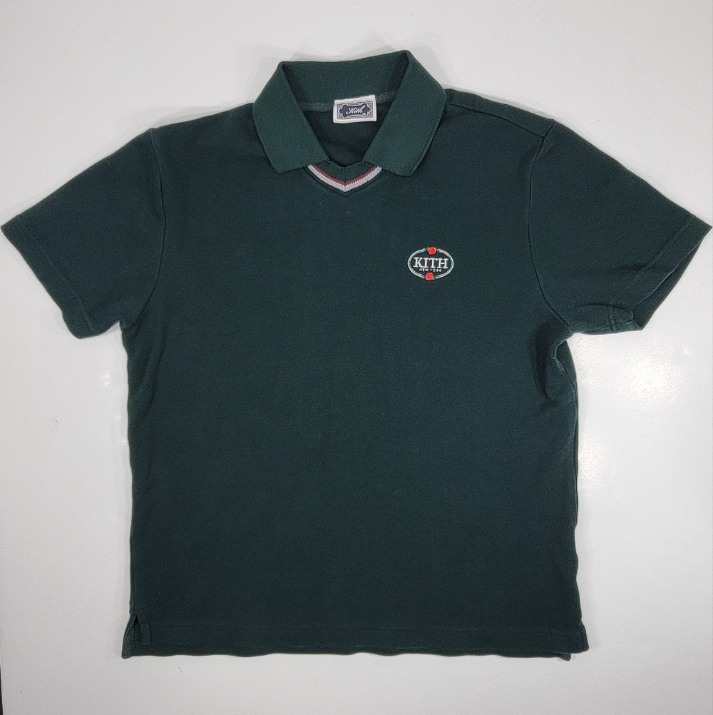 Kith Pique Tap In Polo Spring 24 Stadium Green Roses Logo Mens XS Extra Small